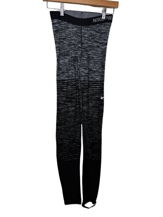 Nike Pants - Nike Pro HyperWarm Nordic Gray Gradient Tight Leggings Stirrup Size Small